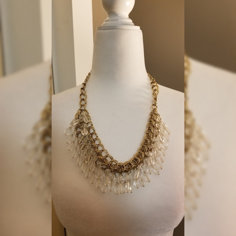 Gold statement necklace
